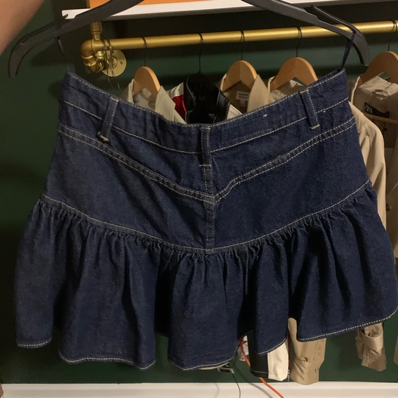 Denim Ruffle Skirt - Picture 2 of 6